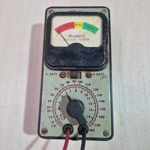 Heathkit BT1 Battery Tester Not tested Model BT1 Vintage Analog Meter A B